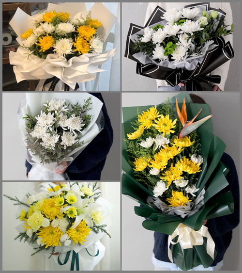 山东青岛胶州市马店镇马店西村白事花束代送
